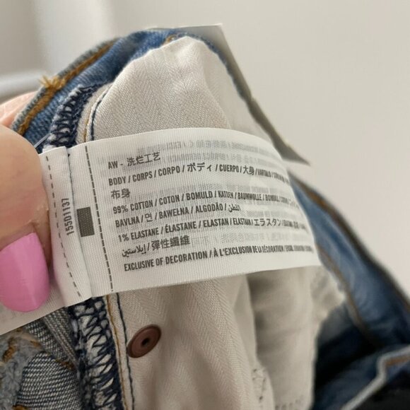 Abercrombie & Fitch Ultra High Rise The '90s Slim Straight Jeans Size 14/32 - Picture 4 of 8